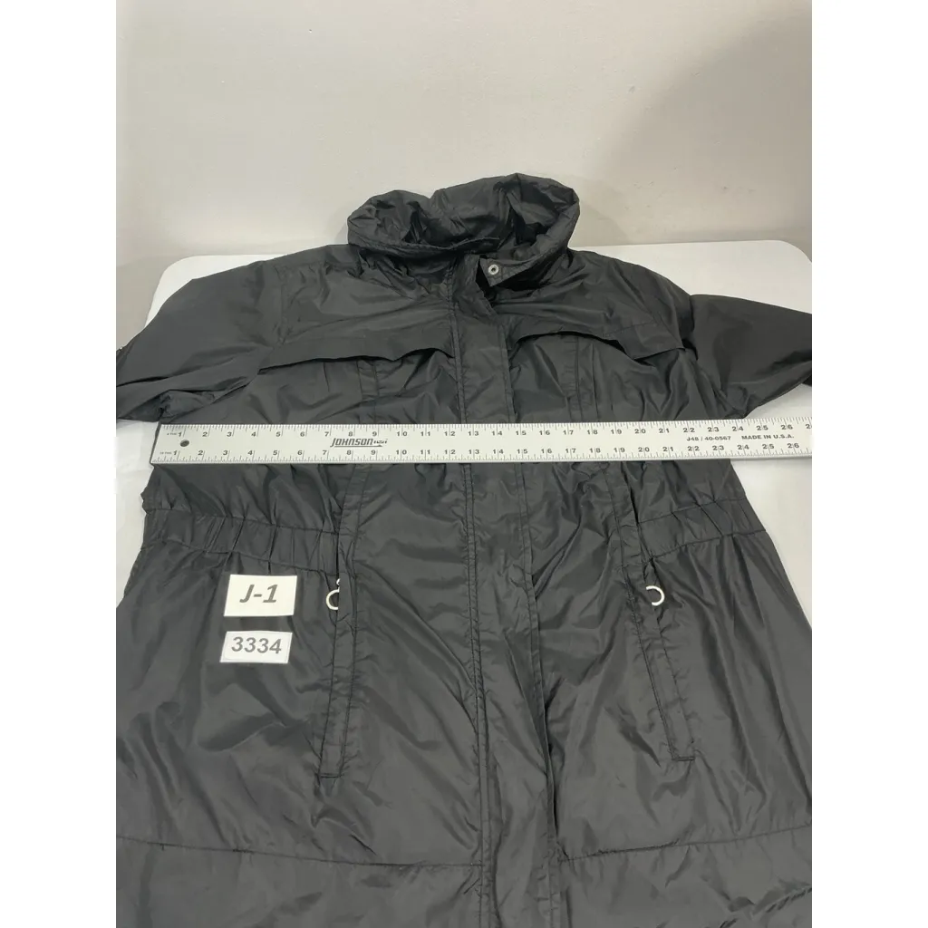 Womans Style & Co Size 22 W Black Zip Up Snap Up Windbreaker Jacket - Image 5