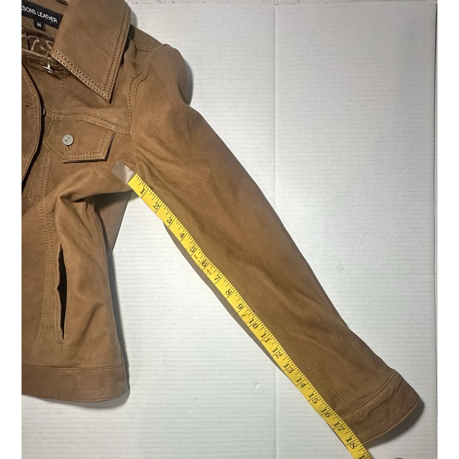 Wilsons Leather Chloe Trucker Jacket Womens Size Medium Retro 90s Biker Brown - Image 7