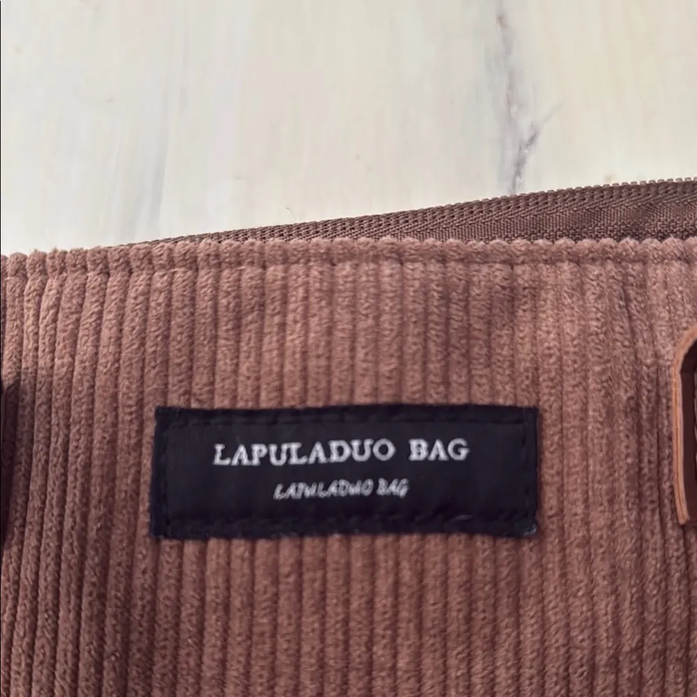 Lapuladuo Bag Brown Corduroy Tote - Image 3
