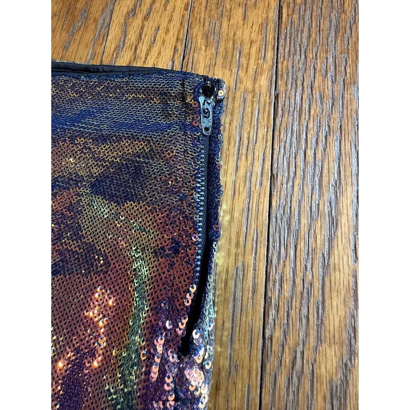 BLANKNYC Shorts Womens 25 Black Iridescent Sequin High Rise Side Zip Festival - Image 2