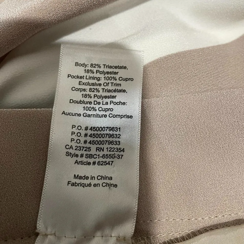 Aritzia Babaton Size 4 Beige Pants Slacks Career - Image 6