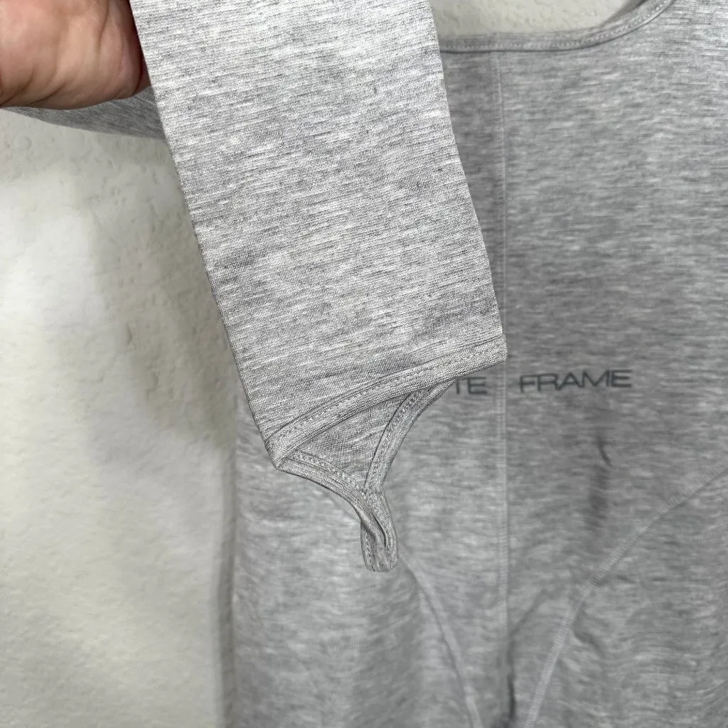 Matte Frame Longsleeve Bodysuit in Gray - Image 8