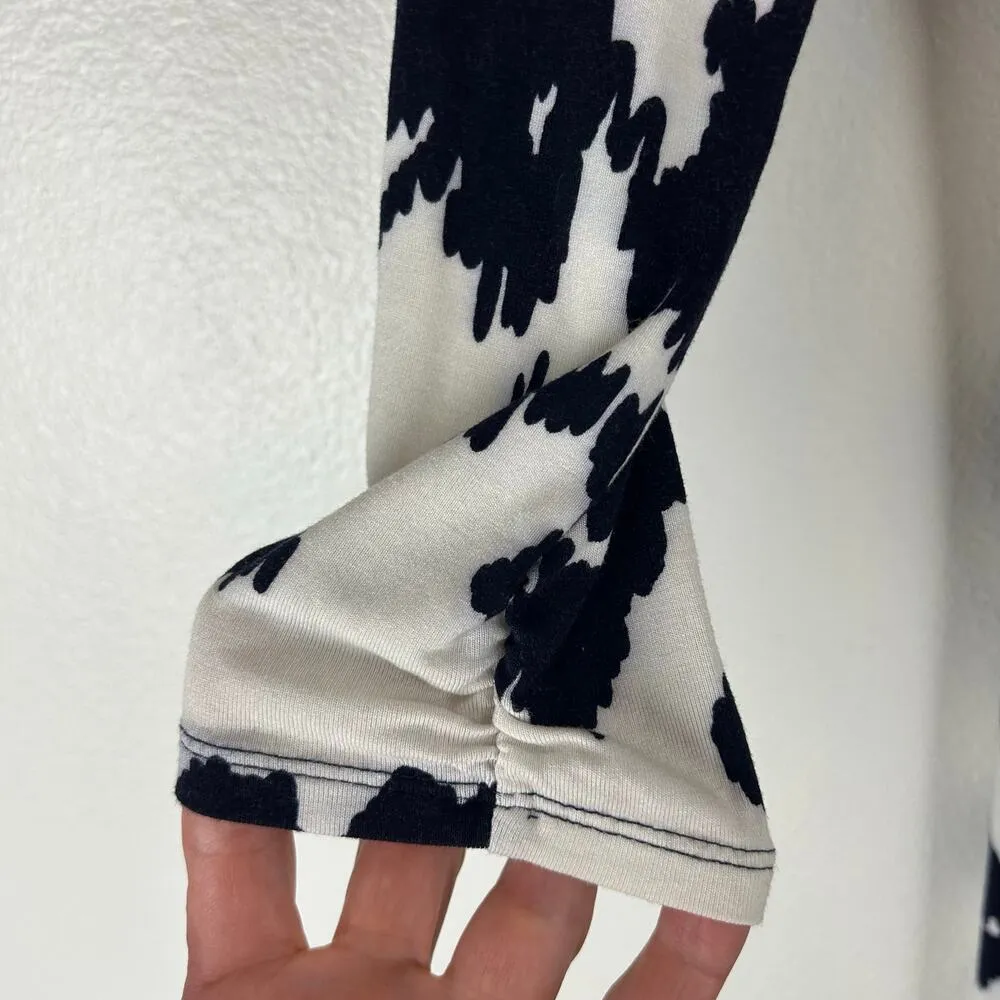 CAbi Everybody Jersey Knit Dress Size XS Blue White Print Low Back Style 110 - Image 9