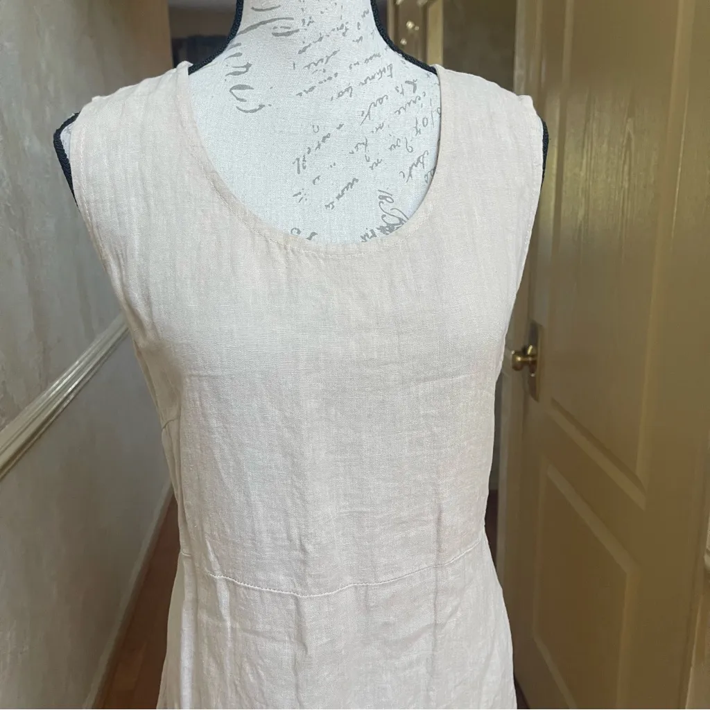 Bella umbra Italian Linen Midi Dress with Tie Belt - Image 9