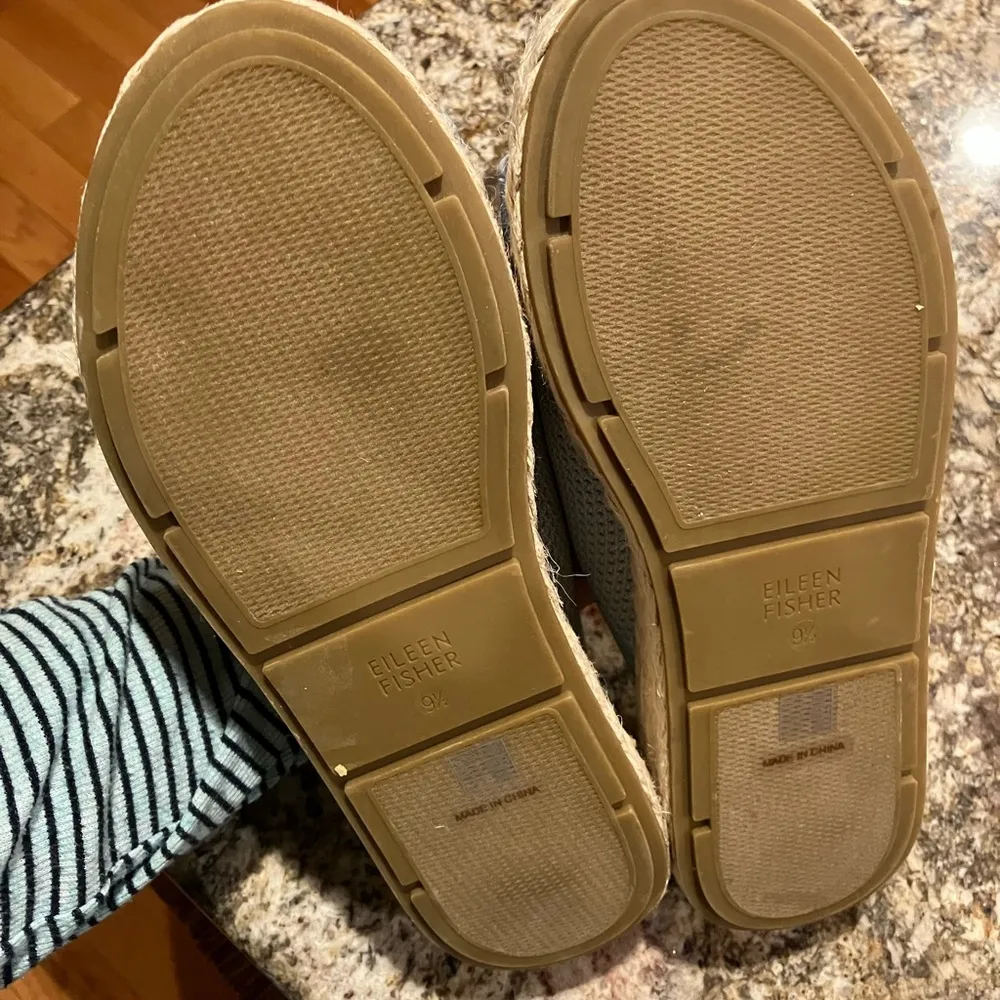 Eileen Fisher Tali Blue Tan Espadrilles Wedges Shoes - Image 7