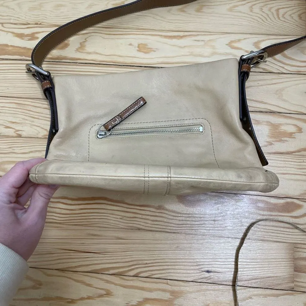 COACH BEIGE # k0782-f10938 ZIPPER OPEN LADIES LEATHER PURSE - SHOULDER BAG Tan‎ - Image 9