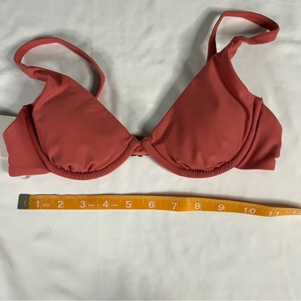 Andie Swim Pink Size XS The Sicily Top Punch Melon Bikini Retro Pin Up Beach - Image 3