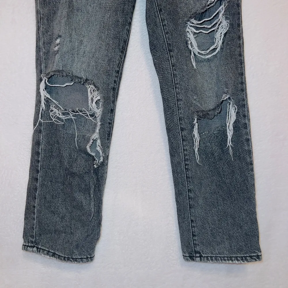 Urban Outfitters BDG Charcoal Wash Denim High Rise Button Fly Slim Straight Jean - Image 4