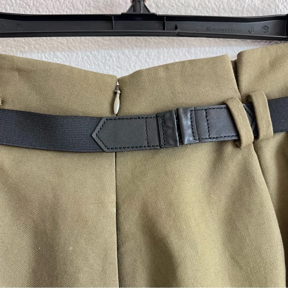 Jason Wu Miss Wu Women’s Olive Green Pleated Belted Mini Skirt - Image 8