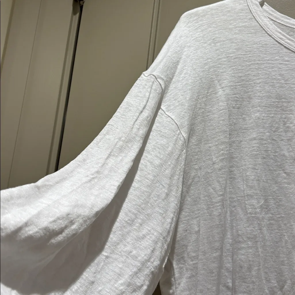 Banana Republic 100% linen long sleeve dolman top lagenlook closet staple large - Image 5
