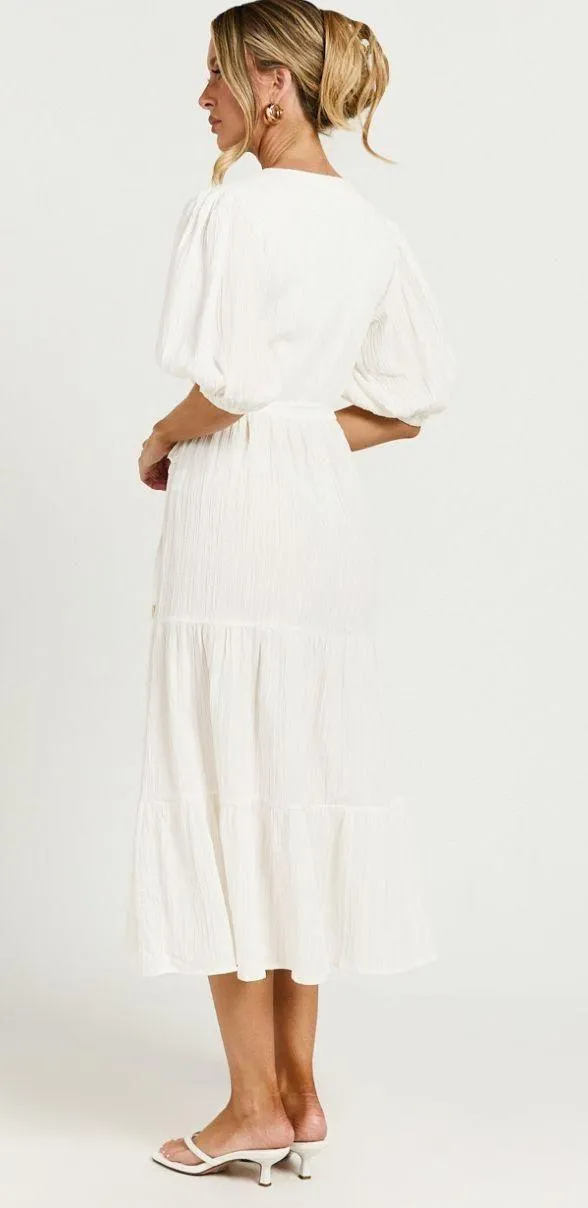 White Midi Dress - Image 5