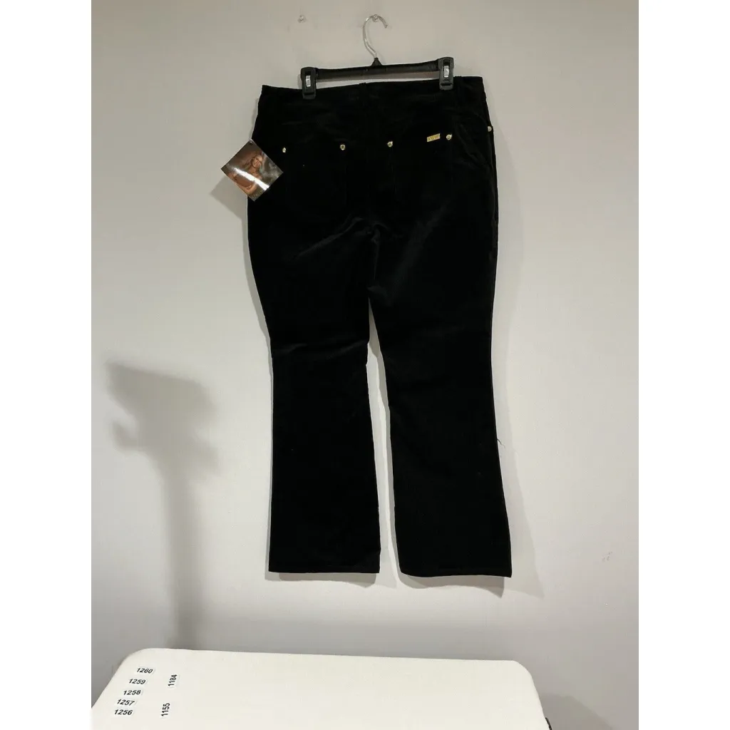 Woman’s Iman 300,degree Slimming Technology 16 Black Corduroy Dress Pants NWT - Image 3