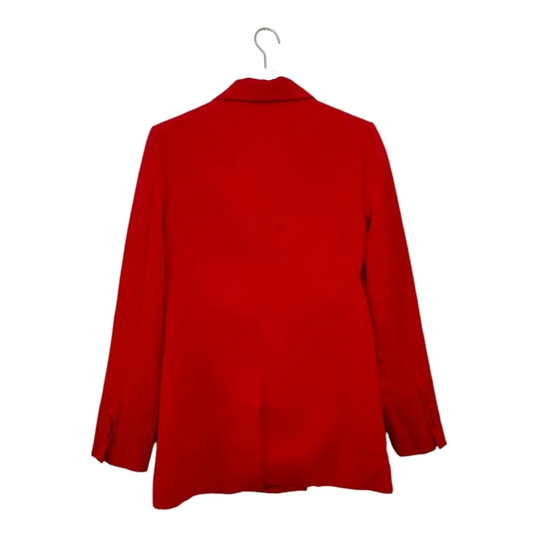 Zara Double Breasted Red Blazer Jacket Womens Small - Image 7