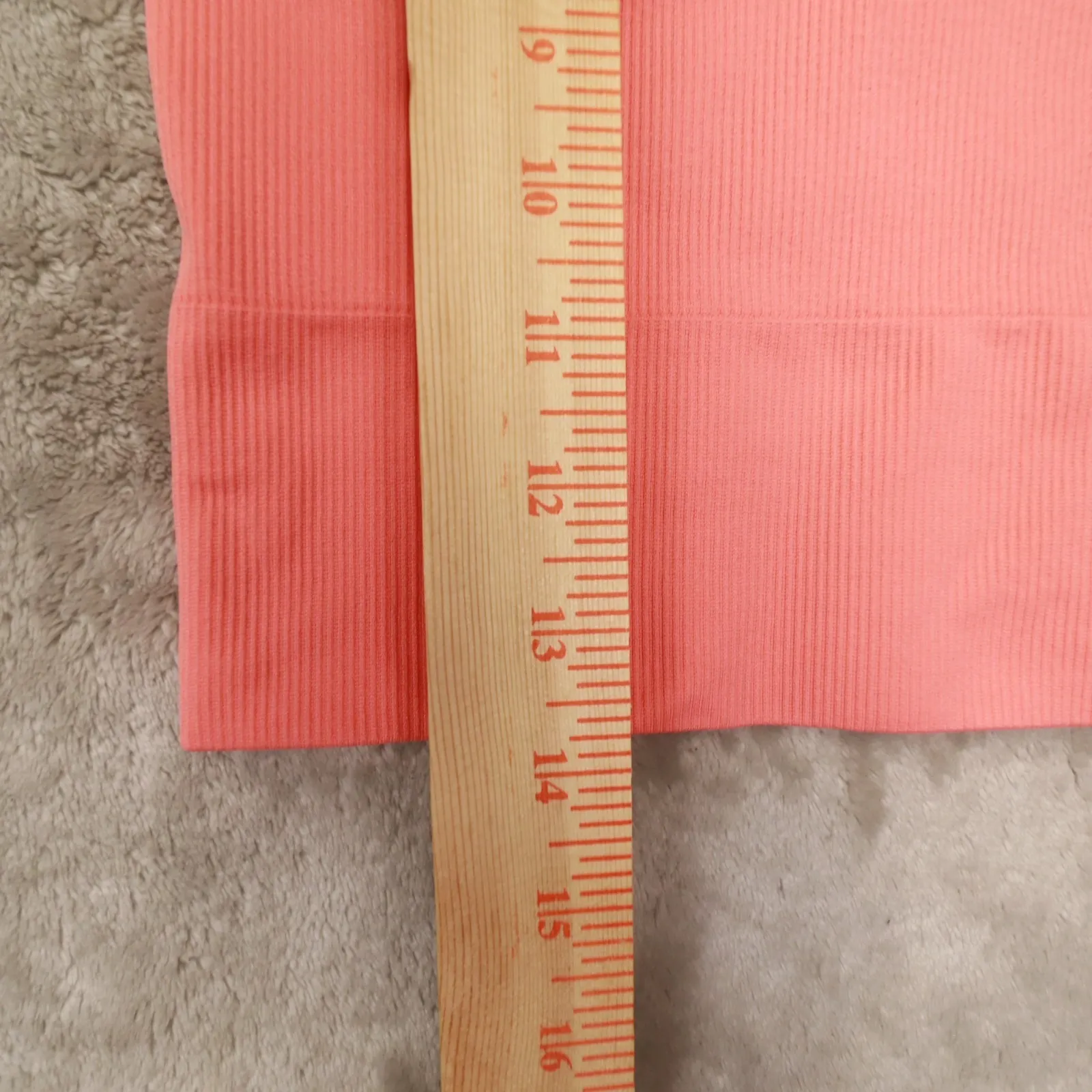 Athleta Aurora Crop Seamless Ribbed Tank Orange Sunset Glow size XS style 556403 - Image 4