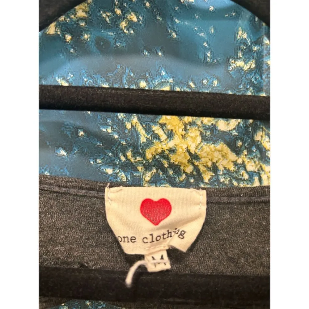 One Clothing Women's Sleeveless Pleated Gray Tank Top With Fringe Size M - Image 3