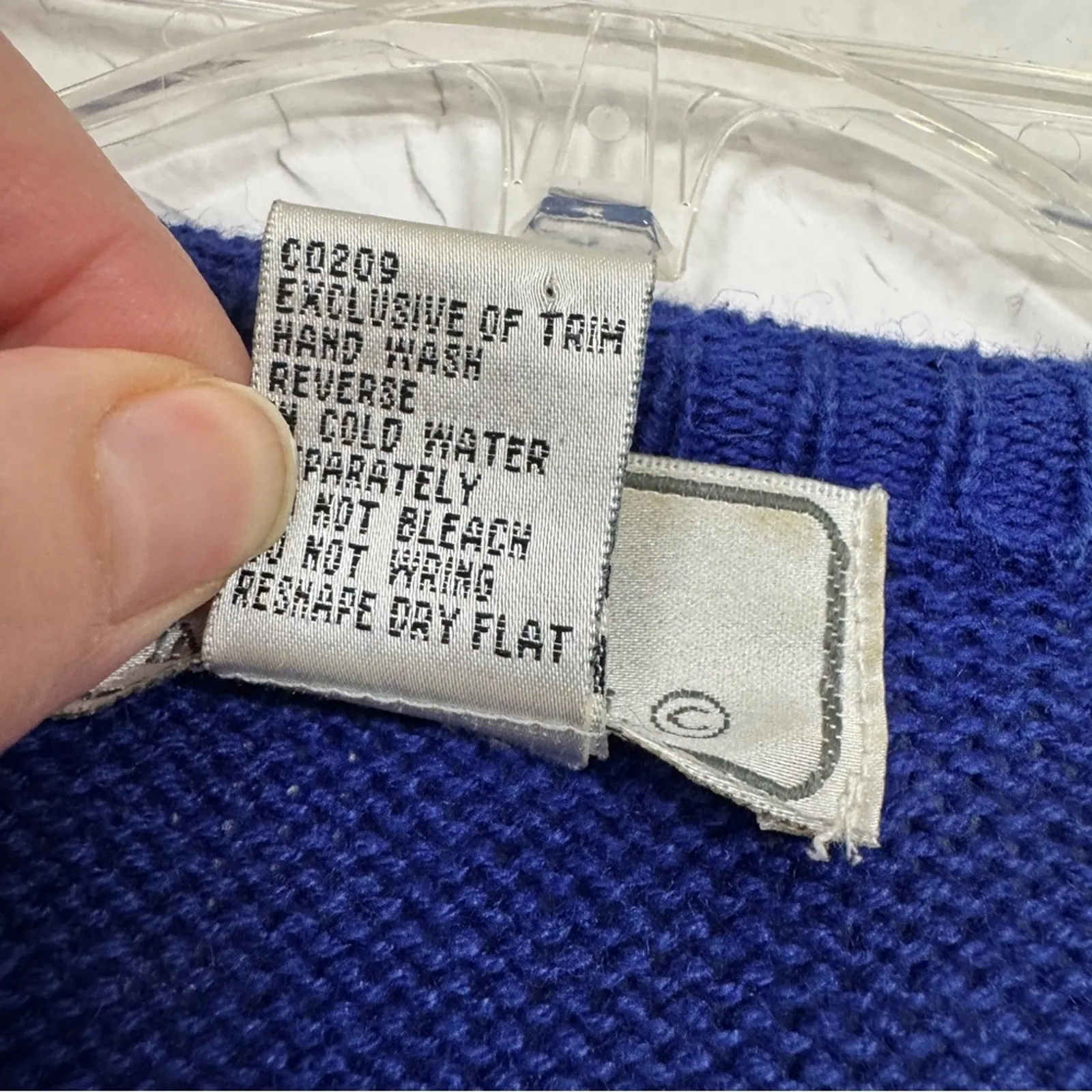 Vintage Lisa International Blue Black Zebra Cardigan Sweater Women M Funky Artsy Size M - Image 6