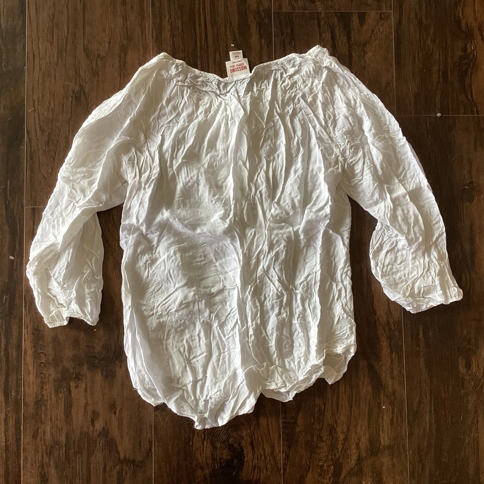 Boho White Peasant Blouse - Image 6