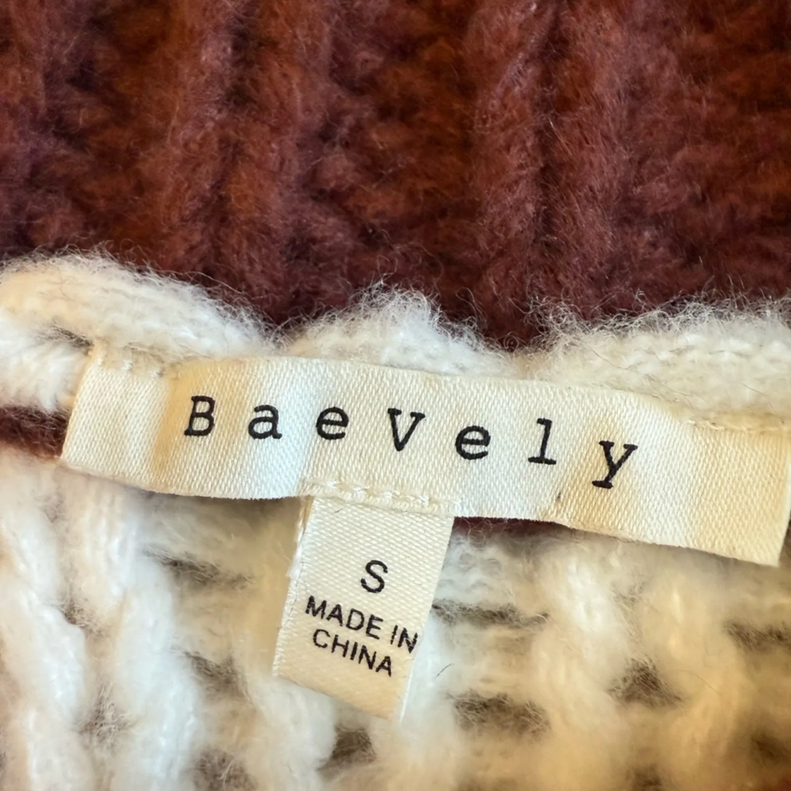 Beavely Women's Colorful Striped Sweater Sze Small Oversized Cropped Fall Layer Pink - Image 5