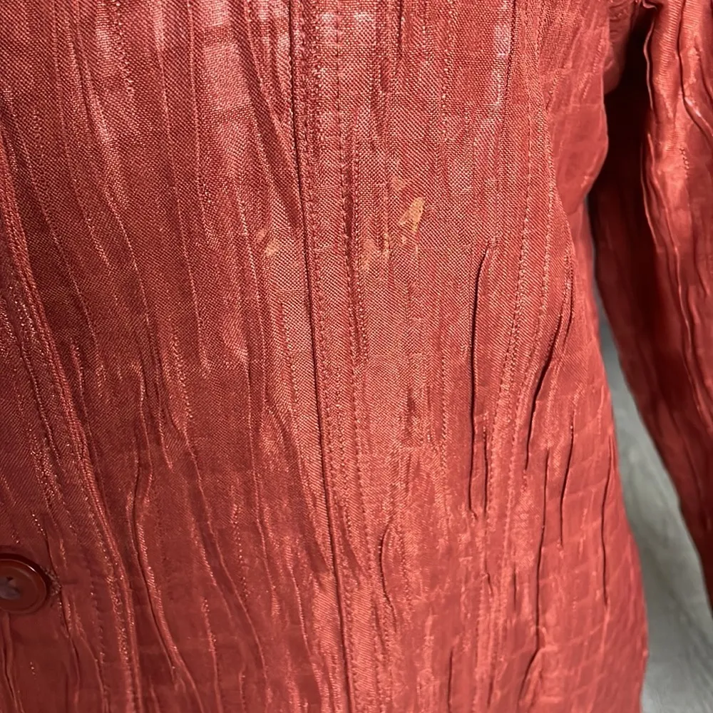ALFRED DUNNER PETITE Burnt Orange / Rust Color Jacket Size 8P - Image 8