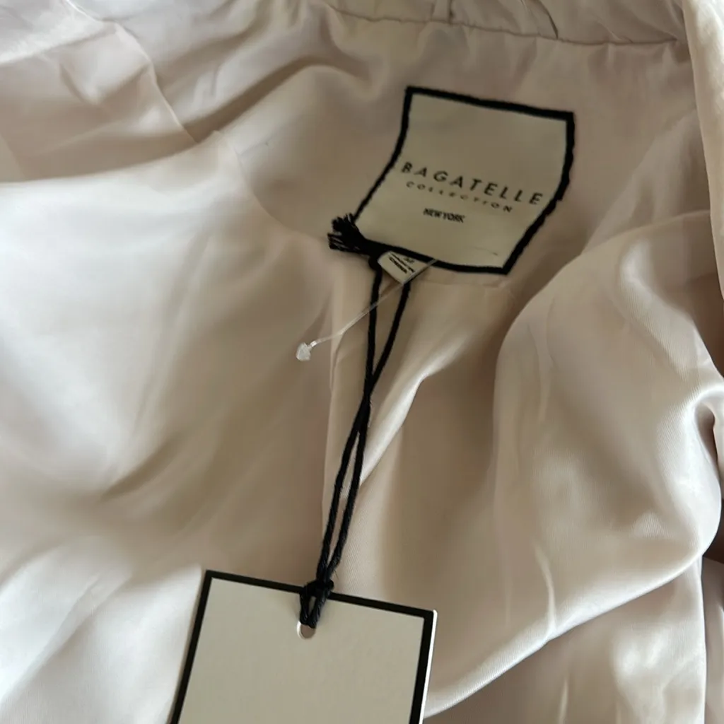 NWT Bagatelle Collection Trench  Coat White/Cream / Latte - Image 5