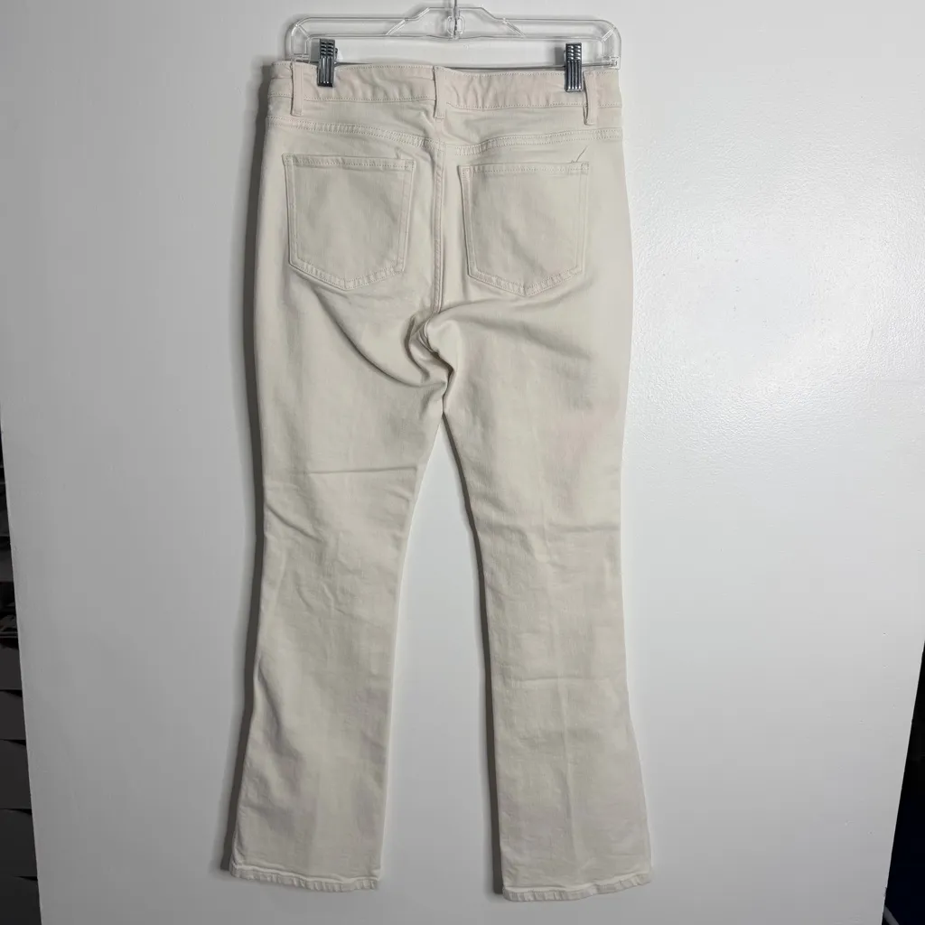 J. Jill Cream Modern Slim Bootcut Jean Size 6 Casual Comfort Stretch Minimalist - Image 3