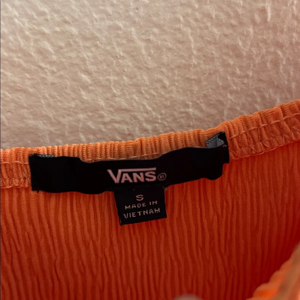 VANS BENTON CAMI WOMENS mini DRESS COPPER TAN oversized Small - Image 6