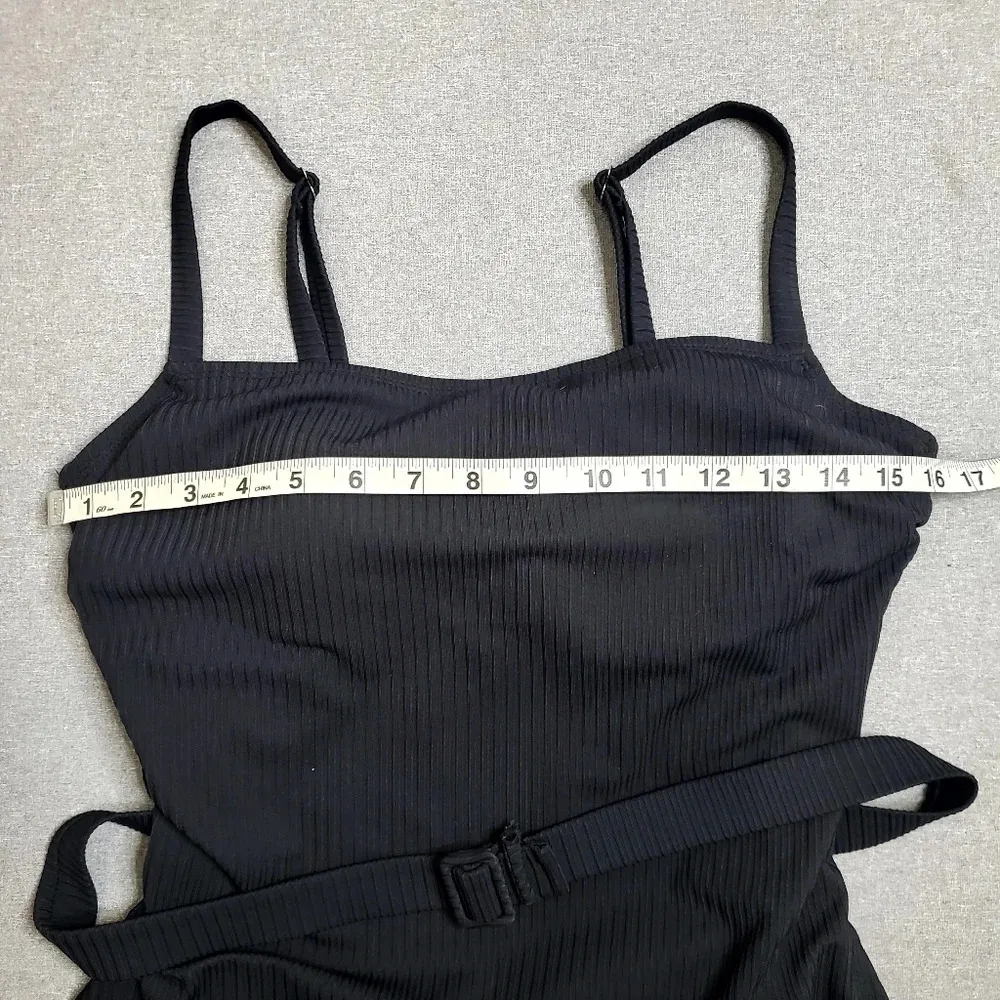 Kona Sol Ribbed Black One-Piece Swimsuit - Image 6