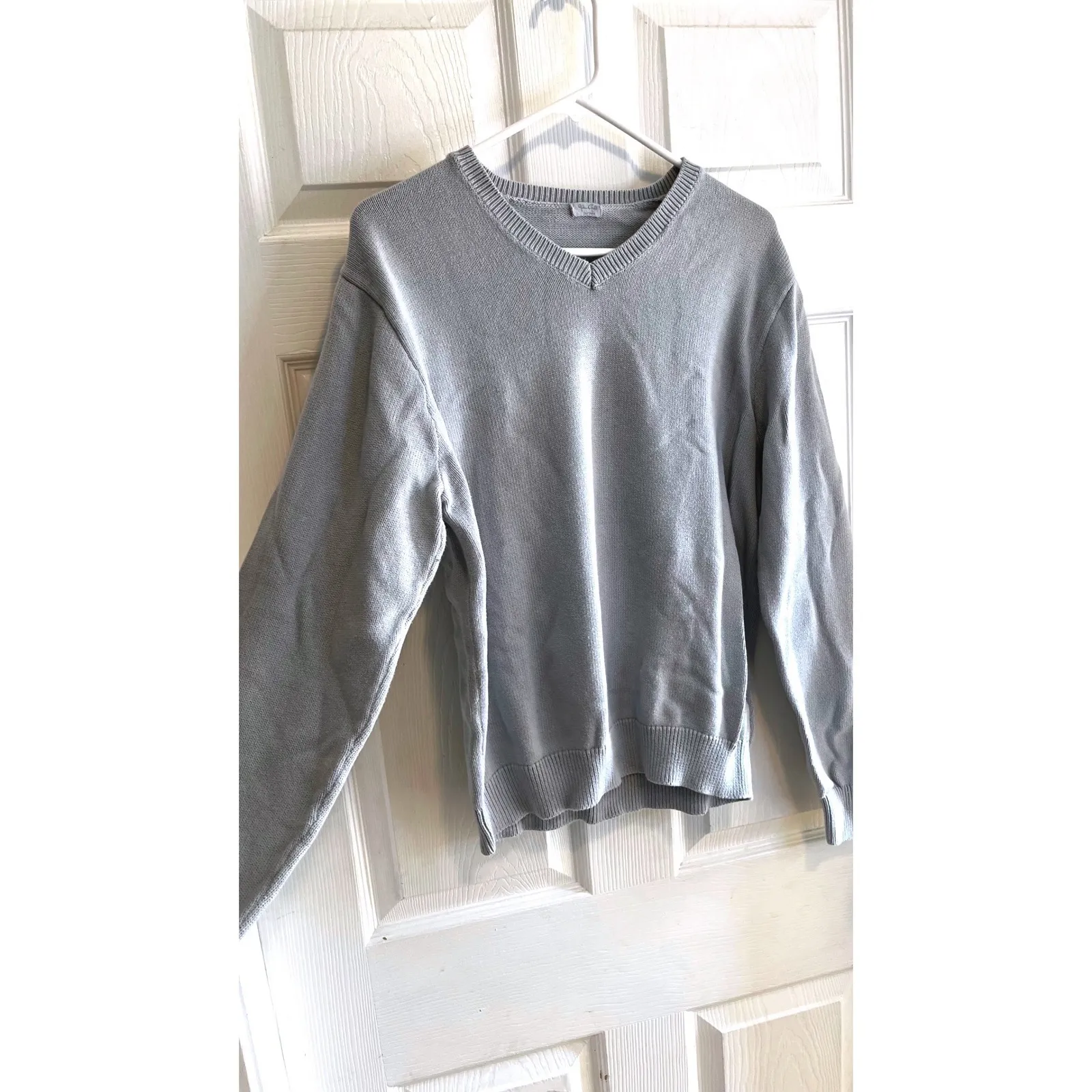 John Galt Light Blue V Neck Sweater 100% Cotton Women's Brandy Melville - Image 2
