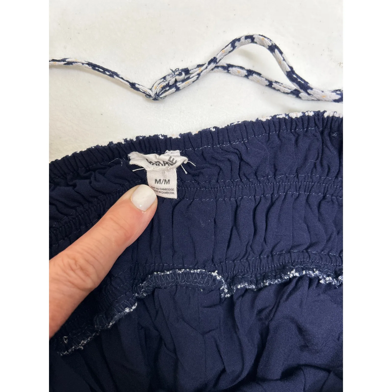 Garage Cami romper in Marina Blue Daisy. Size M - Image 7