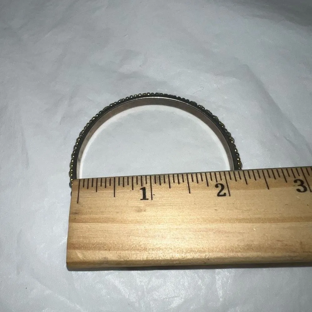 Hand Made in India Blue and Gold Sparkle Bangle Bracelet Blue - Image 5