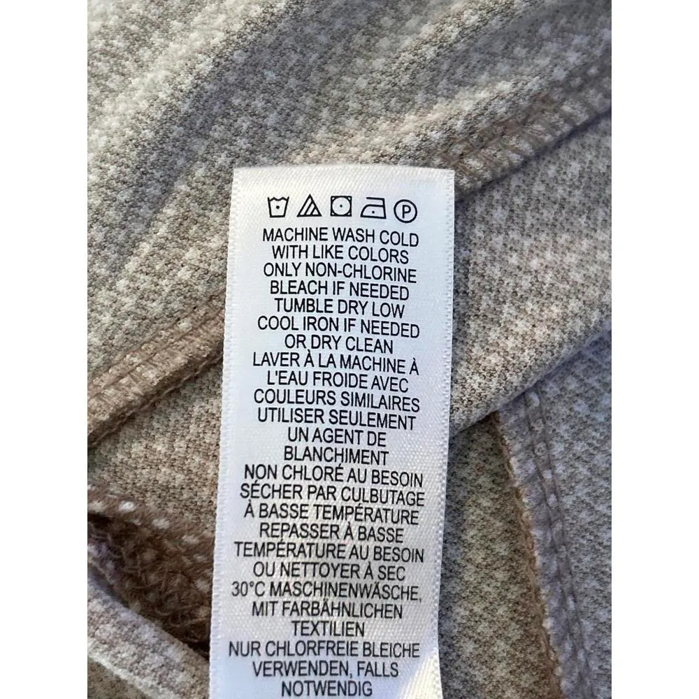 Adrianna Papell Womens Top Sz Medium Tan Short Flutter Sleeves - Image 7