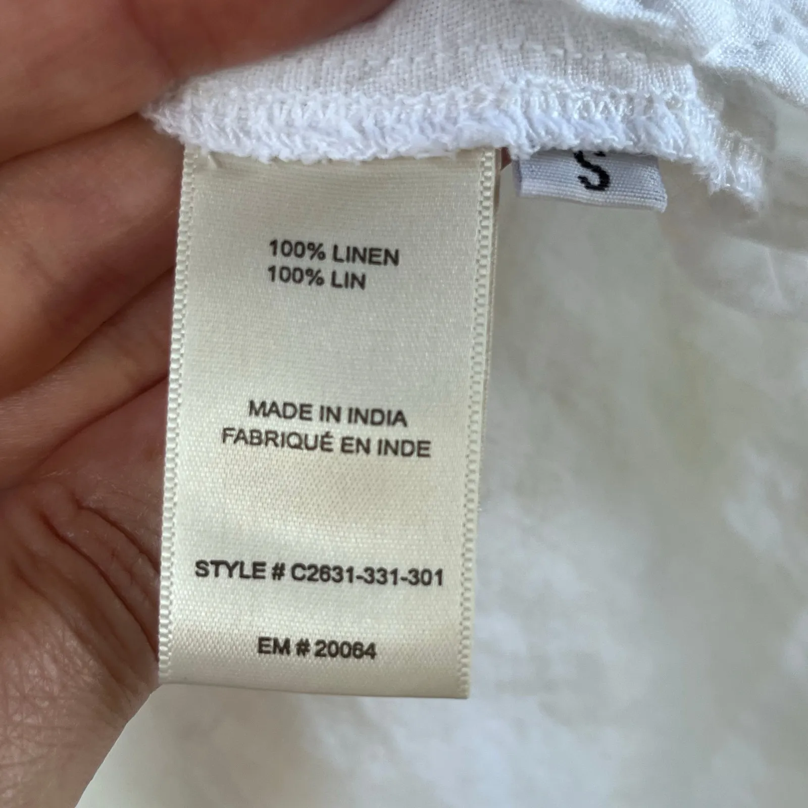 Cloth & Stone Women's White 100% Linen Button Down Top Size S - Image 7