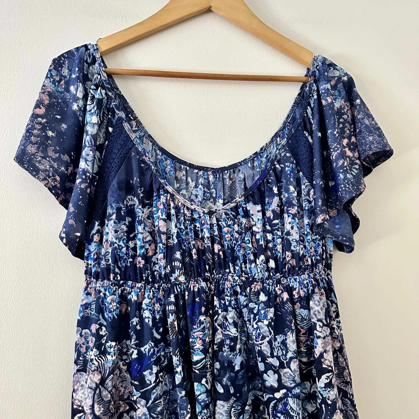 Free People Sun Kissed Boho Babydoll Top Sz M - Image 2