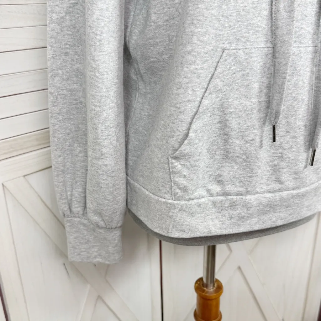 Members Mark Puff Sleeve Pullover Hoodie Sweatshirt Grey Small Gray - Image 7