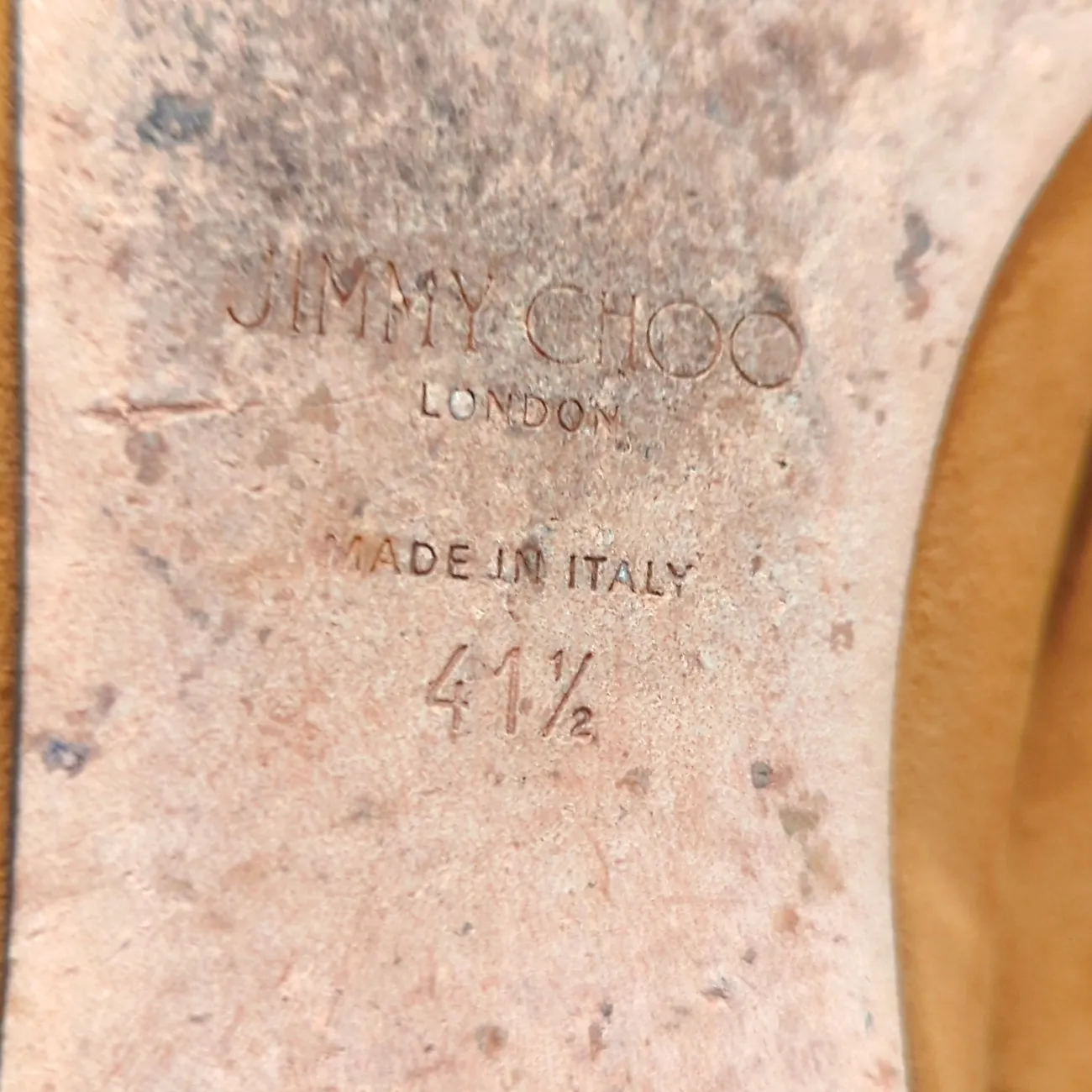 Jimmy Choo Women's 41.5 / 11 Vernie Flat Lace Up Sandals Shoes Tan Suede Leather - Image 5