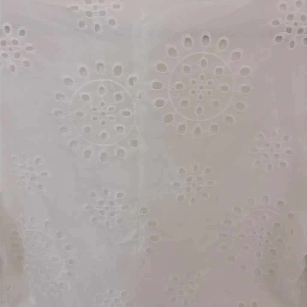 Shein Eyelet Bubble Hem Mini Dress in White - Image 12