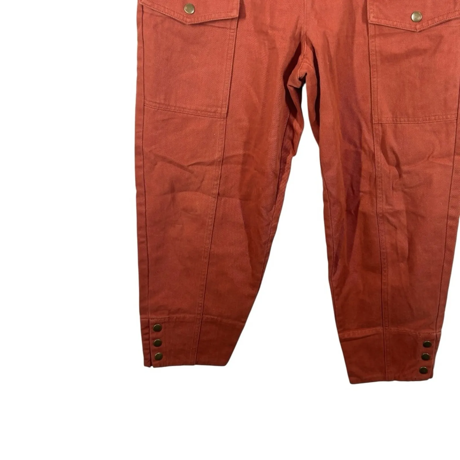 Joie HADIYA Cargo Pocket Cropped Pants – Barrel Leg, Size 8, Arabian Spice - Image 8