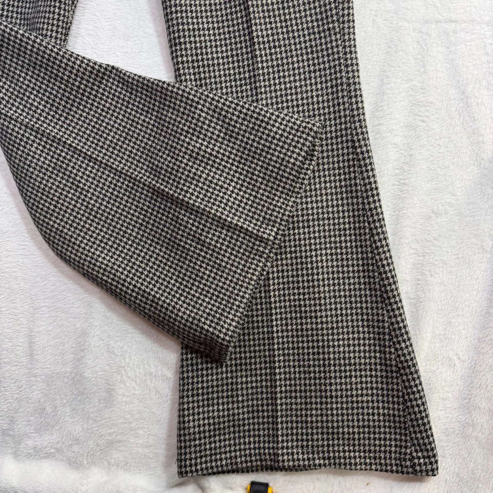 NWT Madcap England 34R Dylan Wool Flared Pants Houndstooth Steampunk 70s Brit Black Size undefined - Image 4