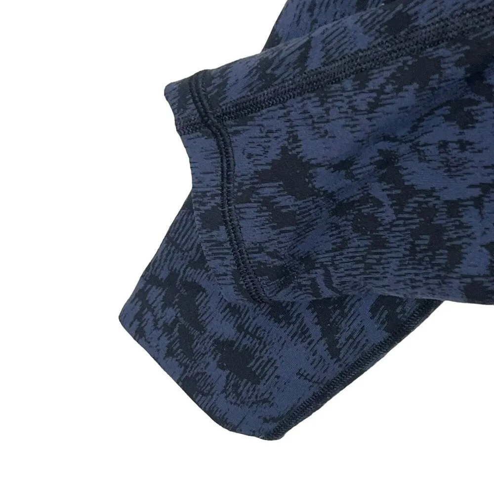 Athleta Elation Textured Tight Frosted Floral Black Blue Leggings Womens Size XS - Image 7