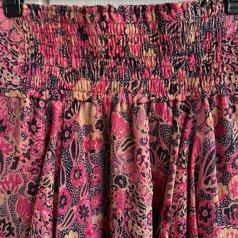 A.L.C. Vera Floral Ruffle Mini Skirt — Silk Blend Drop Waist (Size 6) - Image 7