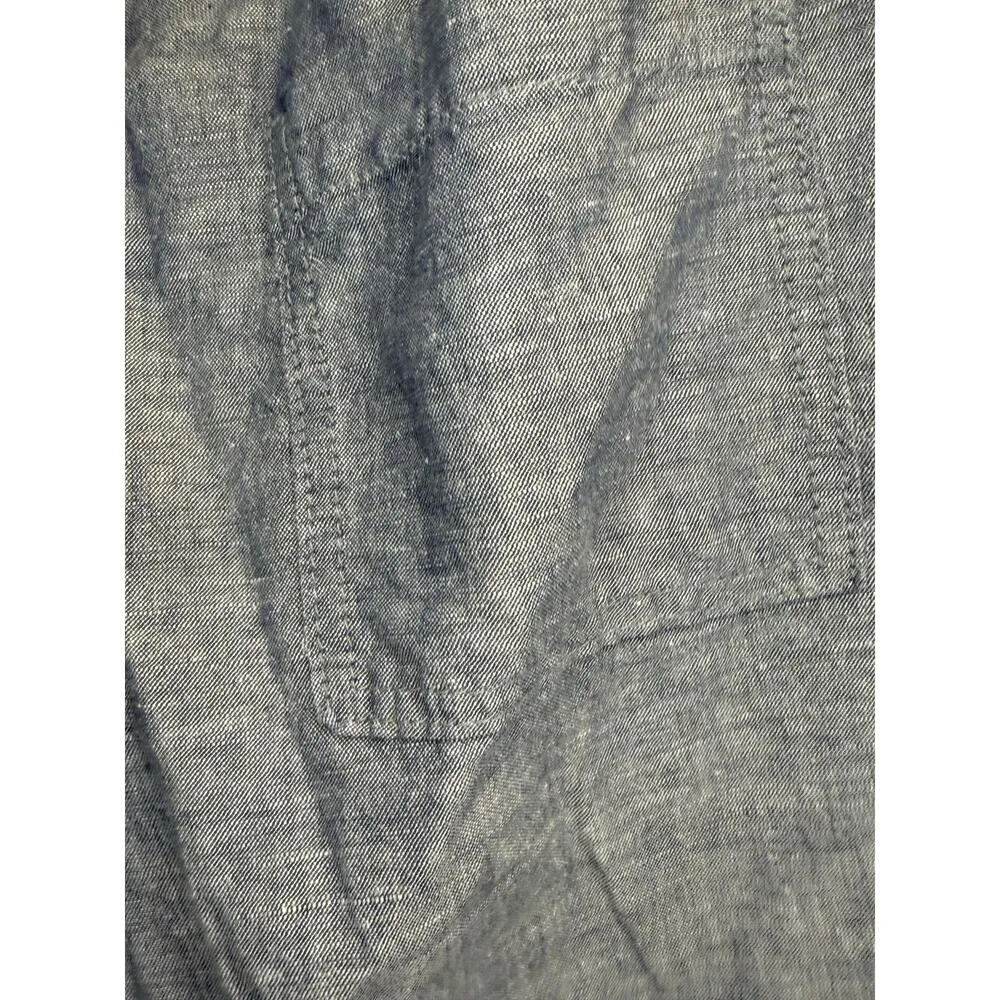 Gap Wide Leg Linen Chambray Drawstring Pant - Image 4