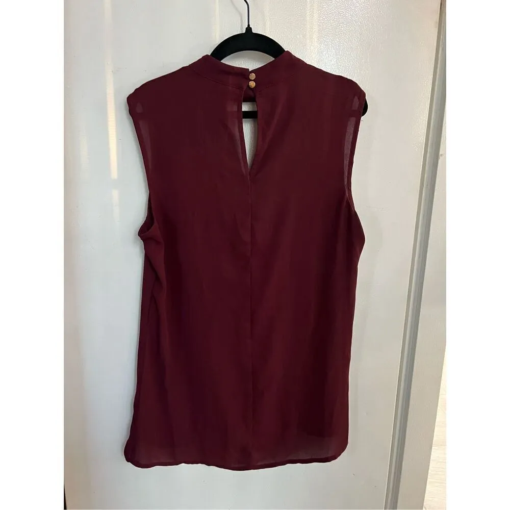 Apt. 9 Maroon Tank Top Woman’s Size Medium - Image 4