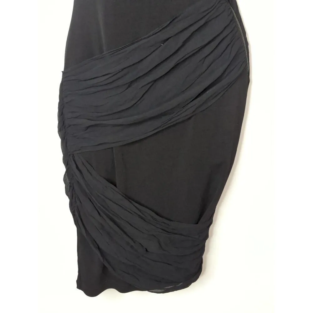 Alice‎ + Olivia Cici One Shoulder Goddess Dress Black Cocktail Mini Bodycon XS - Image 4