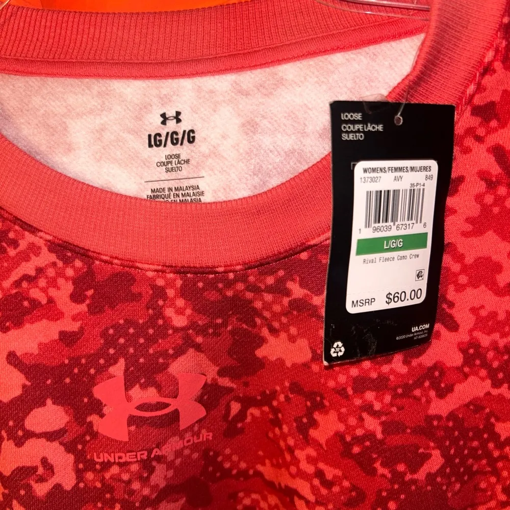 Under Armour Red Camo Sweatshirt - Image 2