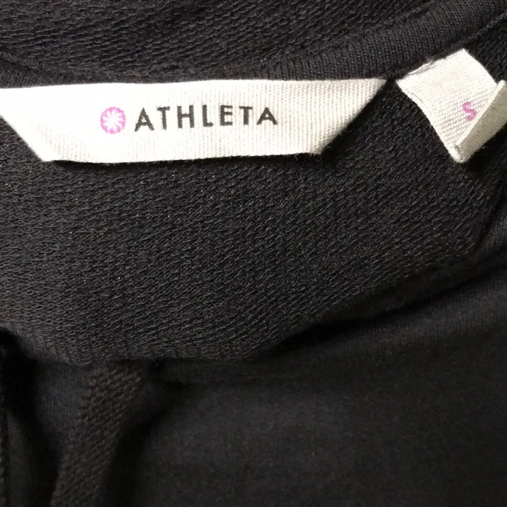 Athleta Women’s Black Hoodie Short Sleeve Dress - Image 5