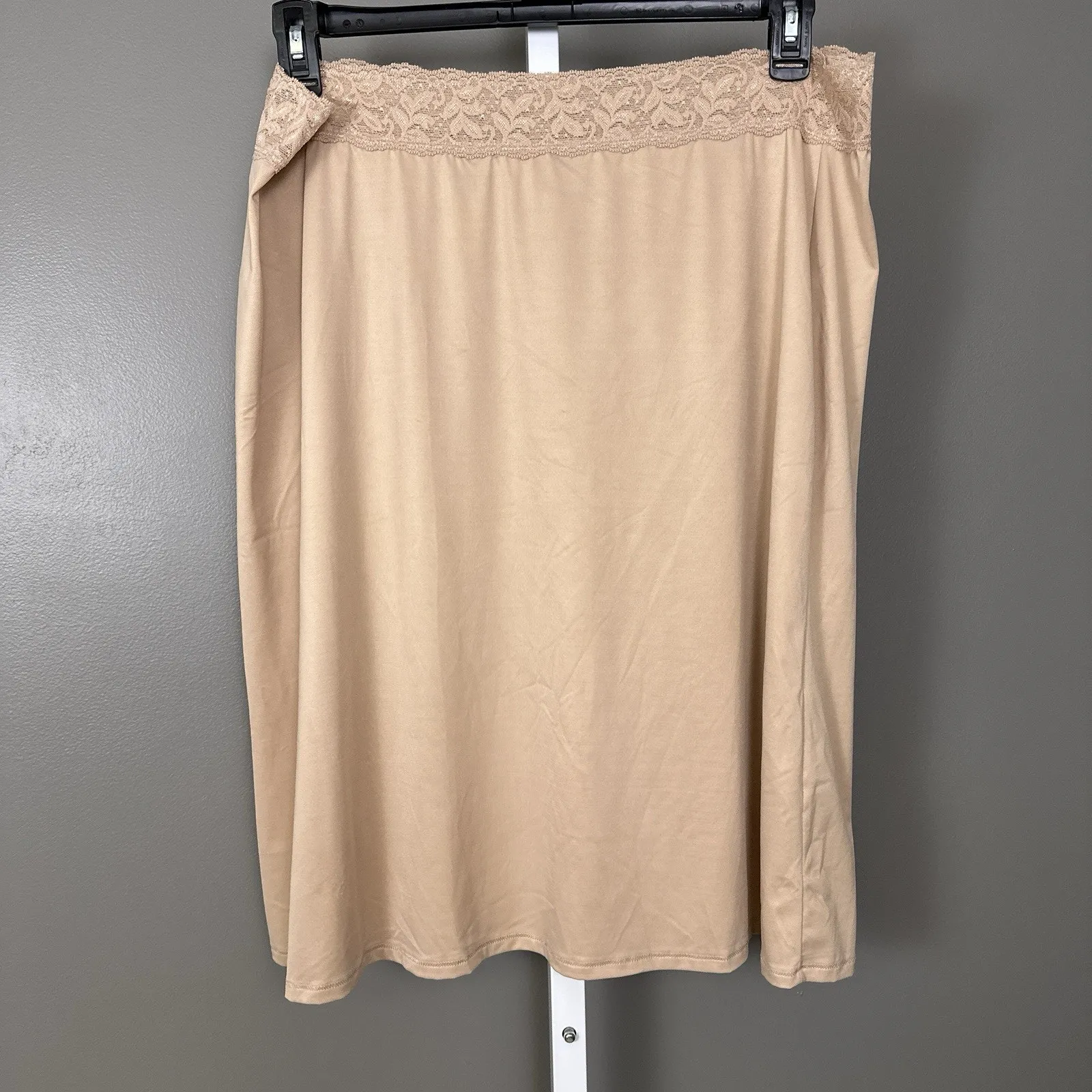 Vintage Vassarette Half Slip Size 2XL 46 Beige 11-873 Lace Adjustable Waist New - Image 4