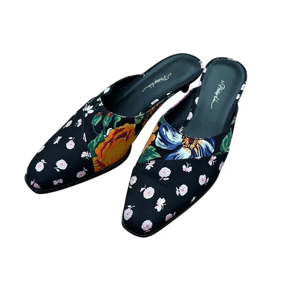 3.1 Phillip Lim Agatha Floral Mule Size 36.5 Kitten Heels - Image 4