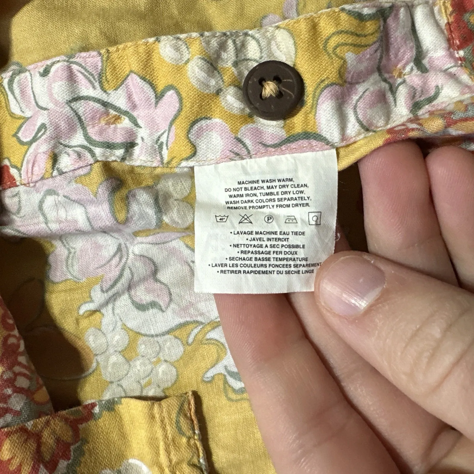 Vintage Patagonia Pataloha Shirt Women's SZ M Yellow Floral Y2K Button COTTON - Image 14