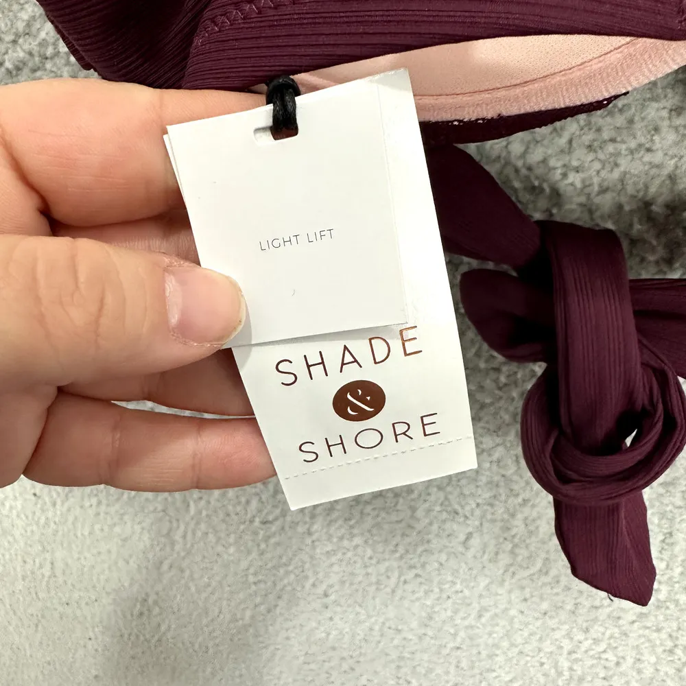 Shade & Short Bikini Top Womens 36DD Purple Light Lift‎ Padded Beach Pool Vacay - Image 3