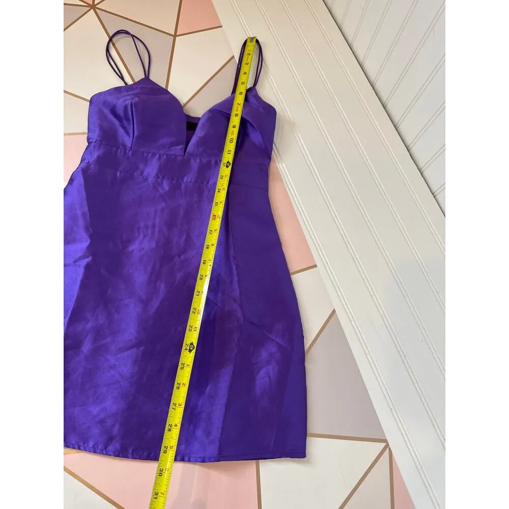 NWOT Lulus Glamourous Life Purple Sleeveless Mini Dress Party Cocktail Size XS - Image 6